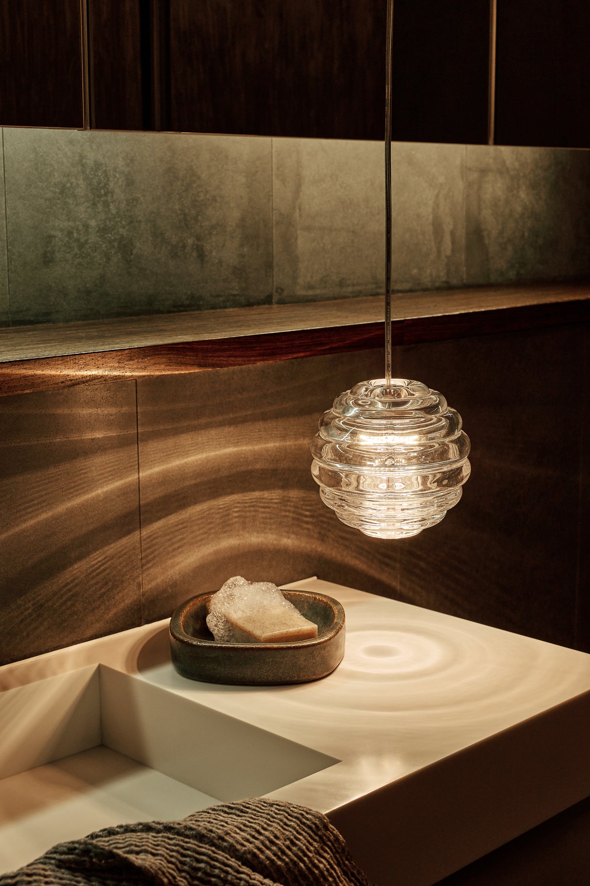 Tom Dixon Press Pendant Mini Sphere Clear LED