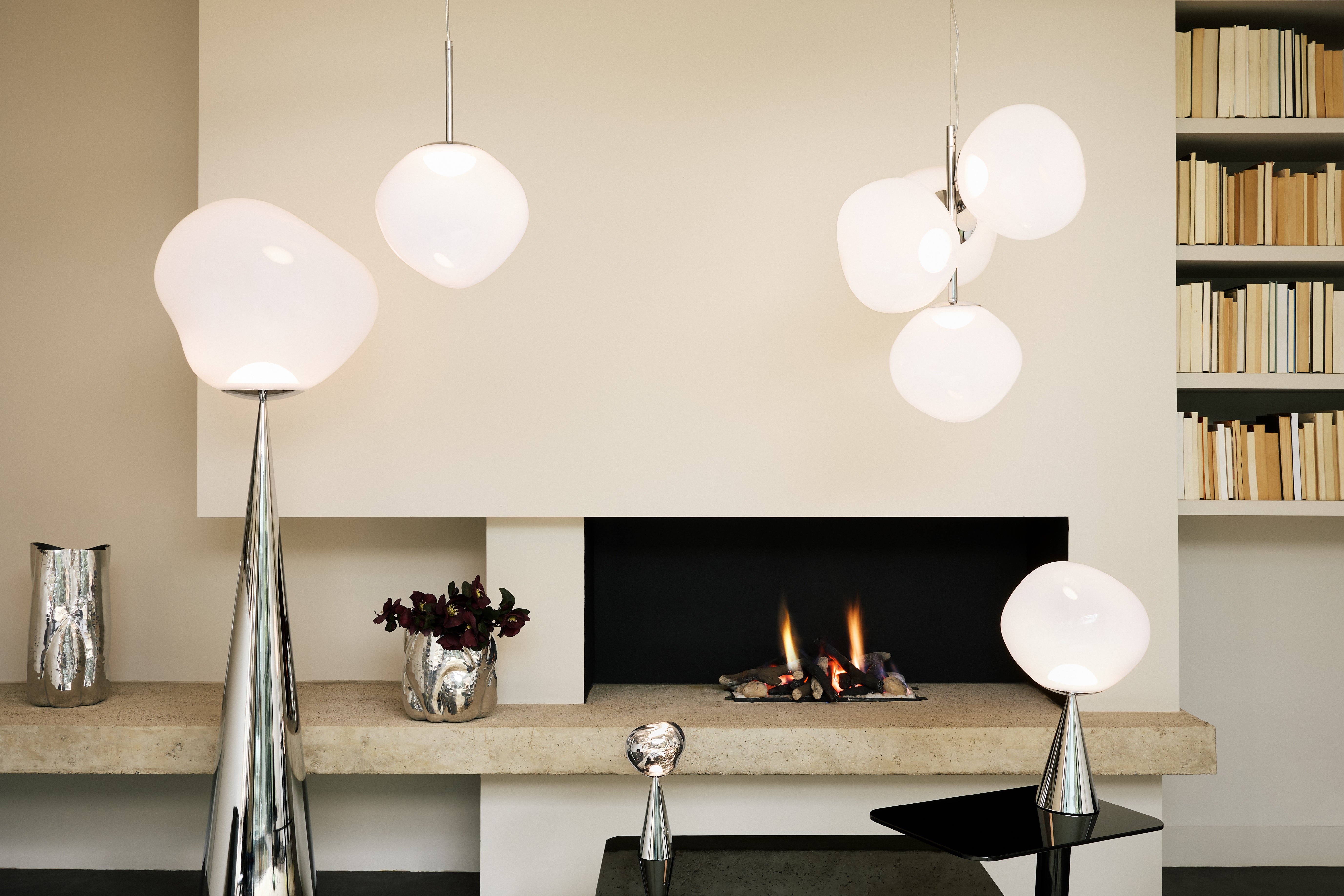 Tom Dixon Melt Pendant Mini Opal/Silver LED - Compact Designer