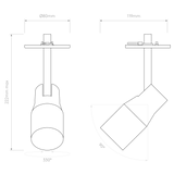 Astro Apollo 100 Recessed Matt Black Interior Spotlight