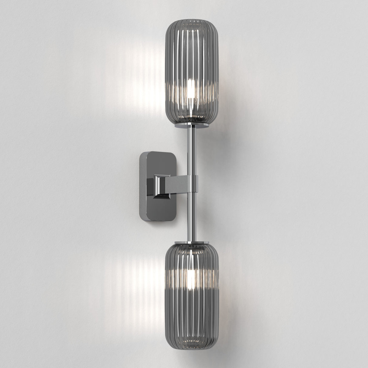 Astro Tacoma Twin Polished Chrome Bathroom Wall Light