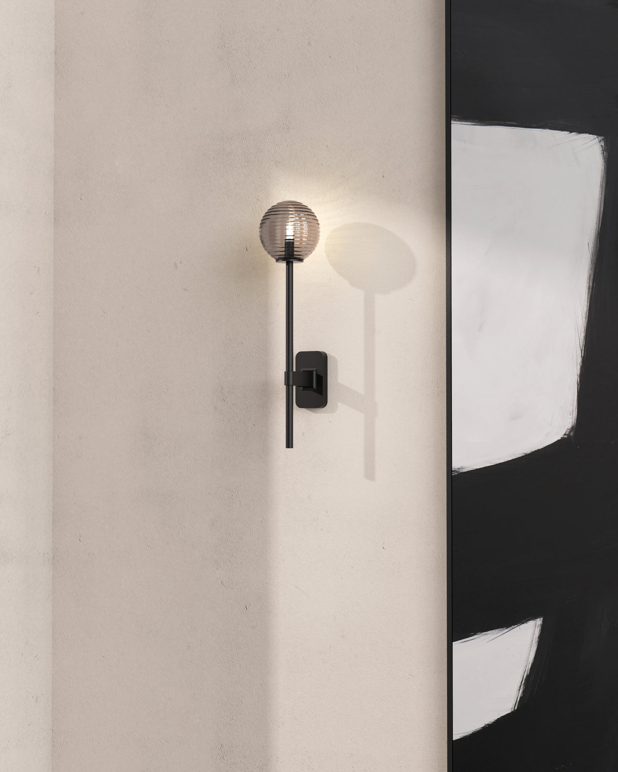 Astro Tacoma Single Grande Matt Black Bathroom Wall Light