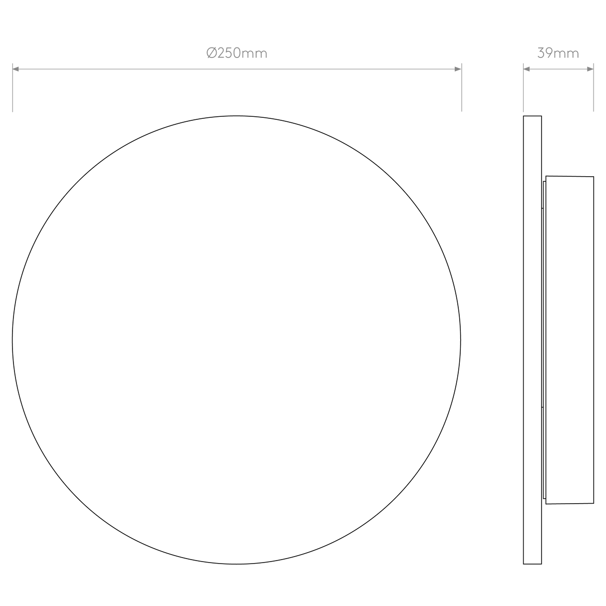 Astro Eclipse Round 250 LED 3000K Plaster Interior Wall Light