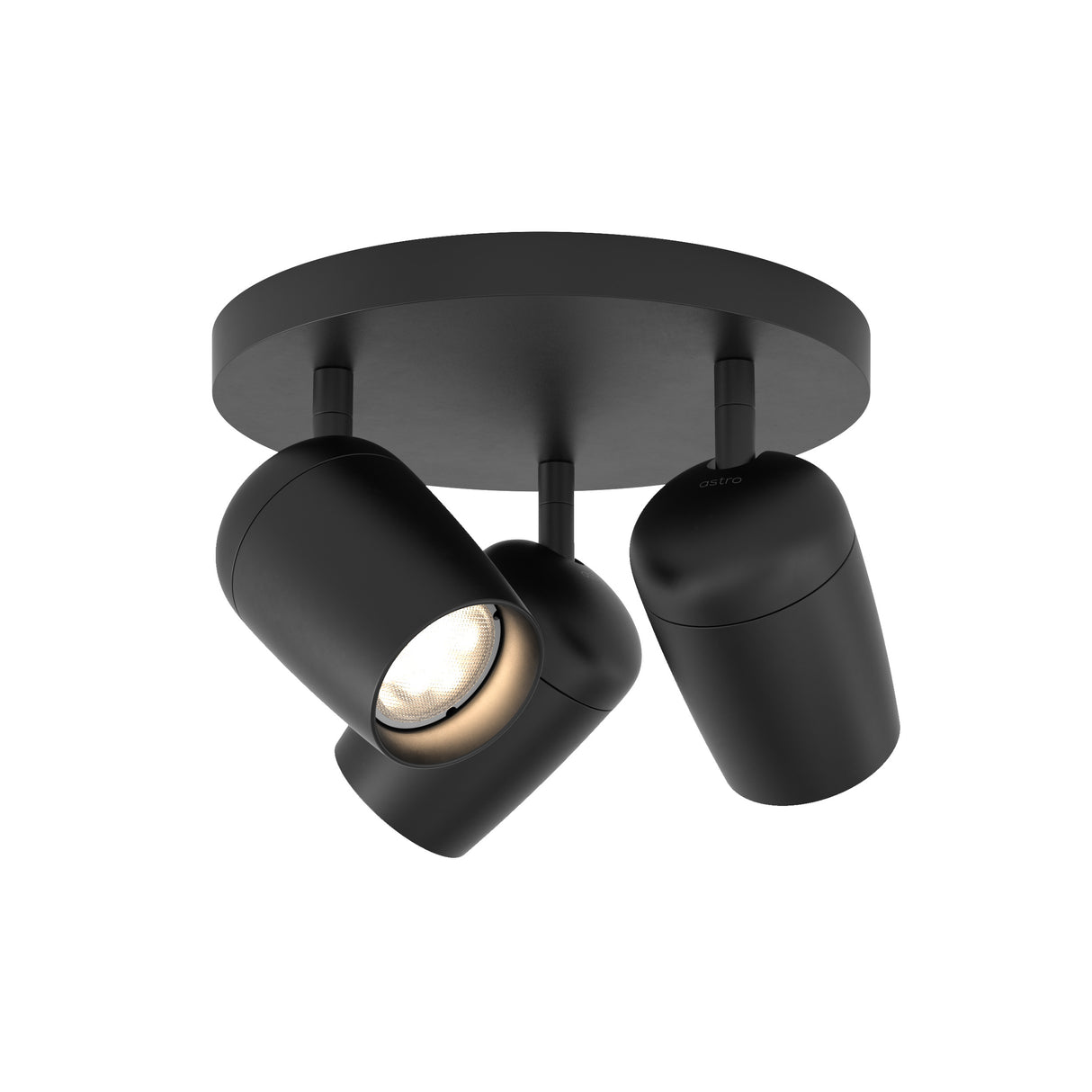 Astro Koto Triple Round Matt Black Interior Spotlight