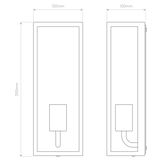 Astro Messina 130 Textured Black Outdoor Wall Light