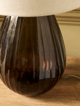 Garden Trading Alderton Table Lamp Antique Antique Brown Glass with Shade