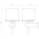 Astro Arezzo Wall Polished Chrome Bathroom Wall Light