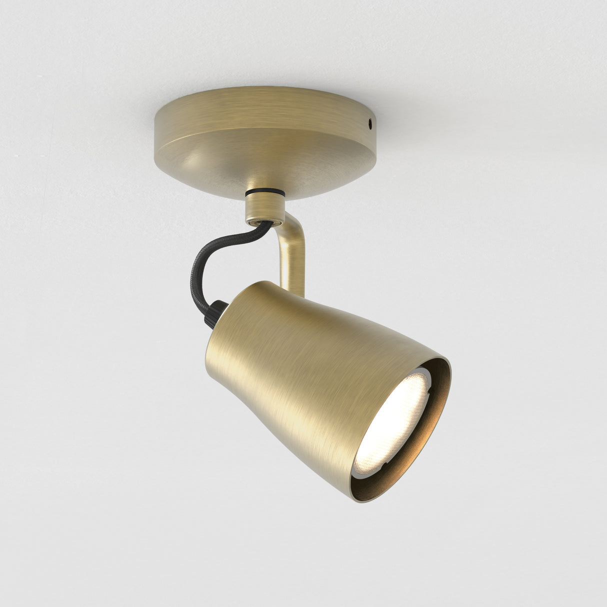 Astro Juno Single Matt Brushed Brass Interior Spotlight