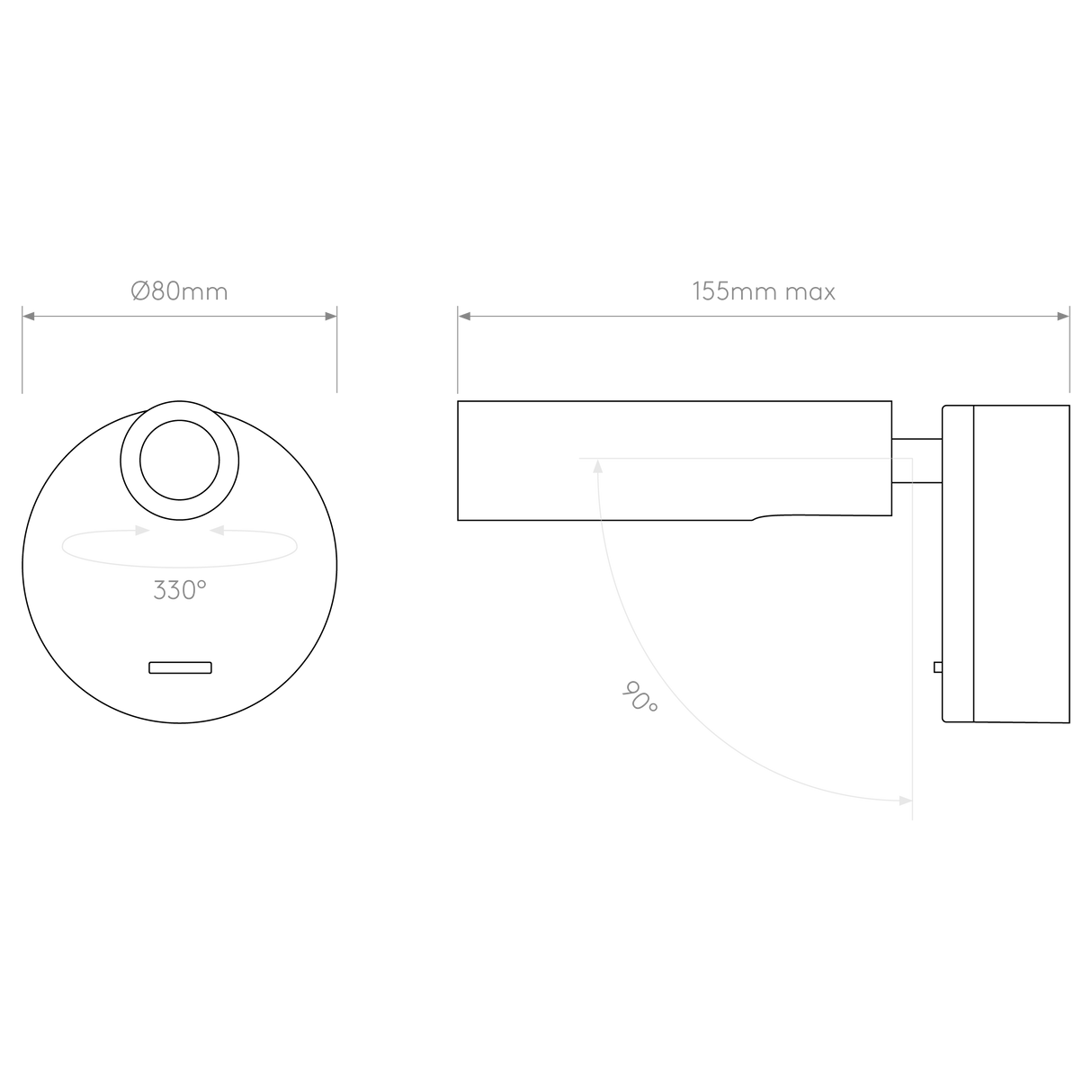 Astro Enna Surface LED Bronze Interior Reading Light