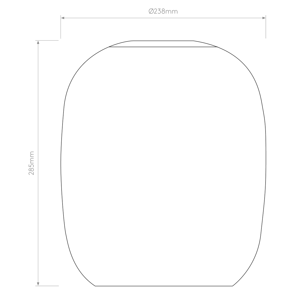 Astro Curve Glass 285 Dark Smoke Lampshade Shade