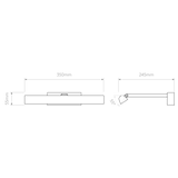 Astro Renoir 350 Matt Brushed Brass Interior Picture Light
