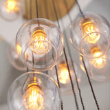 Amos Lucid Antique Brass & Clear Glass 13 Light Cascade