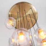 Amos Lucid Antique Brass & Clear Glass 13 Light Cascade