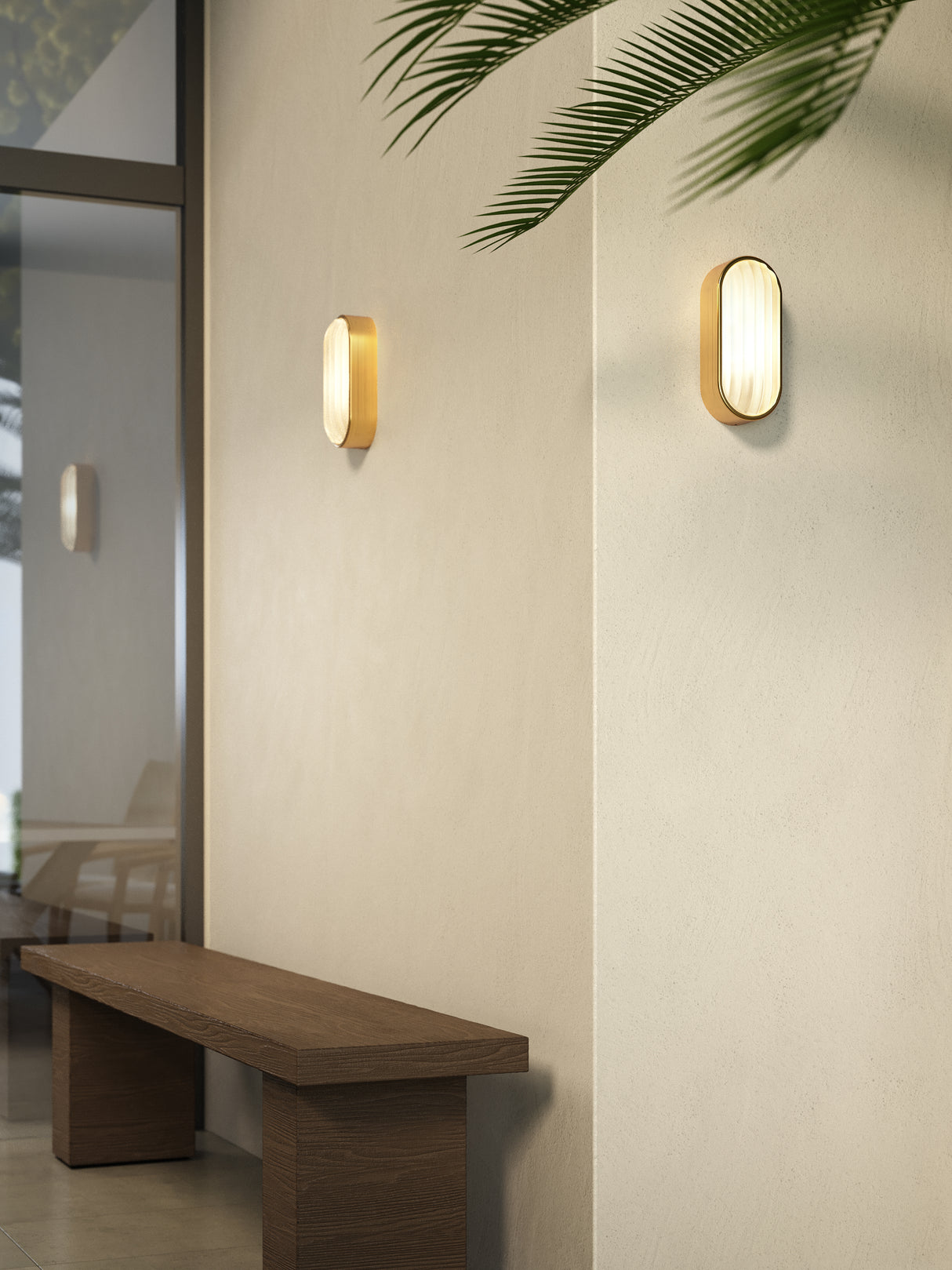 Astro Montreal Oval PVD Brushed Brass Coastal Wall Light