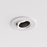 Astro Pinhole Slimline Round Adjustable Fire-Rated Matt White Interior Downlight