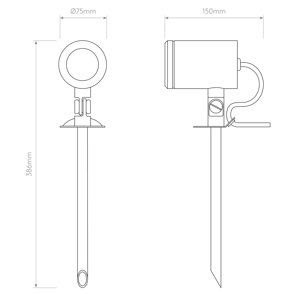 Astro Jura Spike Spot Solid Brass Outdoor Spotlight