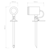 Astro Jura Spike Spot Solid Brass Outdoor Spotlight