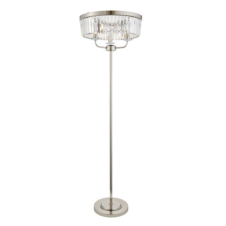 Amos Windsor Floor Lamp Bright Nickel