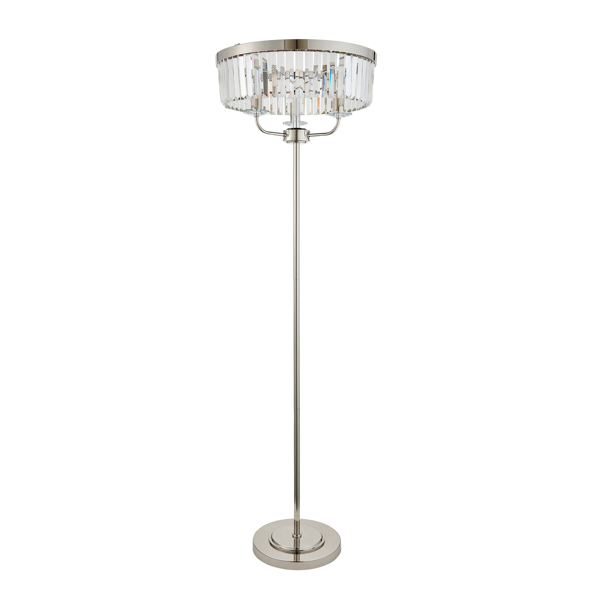 Amos Windsor Floor Lamp Bright Nickel