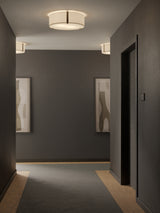 Astro Salina 400 Interior Ceiling Light White Fabric/Bronze