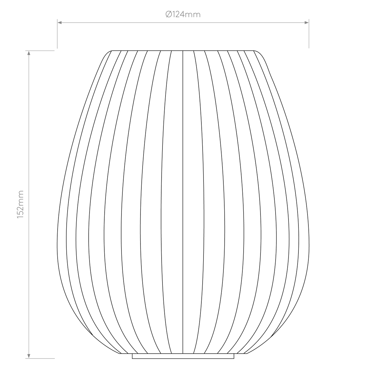 Astro Tacoma Tulip Ribbed Glass Smoke Lampshade Shade