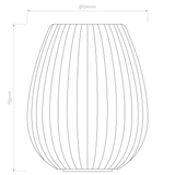 Astro Tacoma Tulip Ribbed Glass Smoke Lampshade Shade