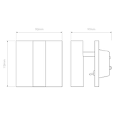 Astro Enna Recess Square Switched LED Matt White Interior Reading Light