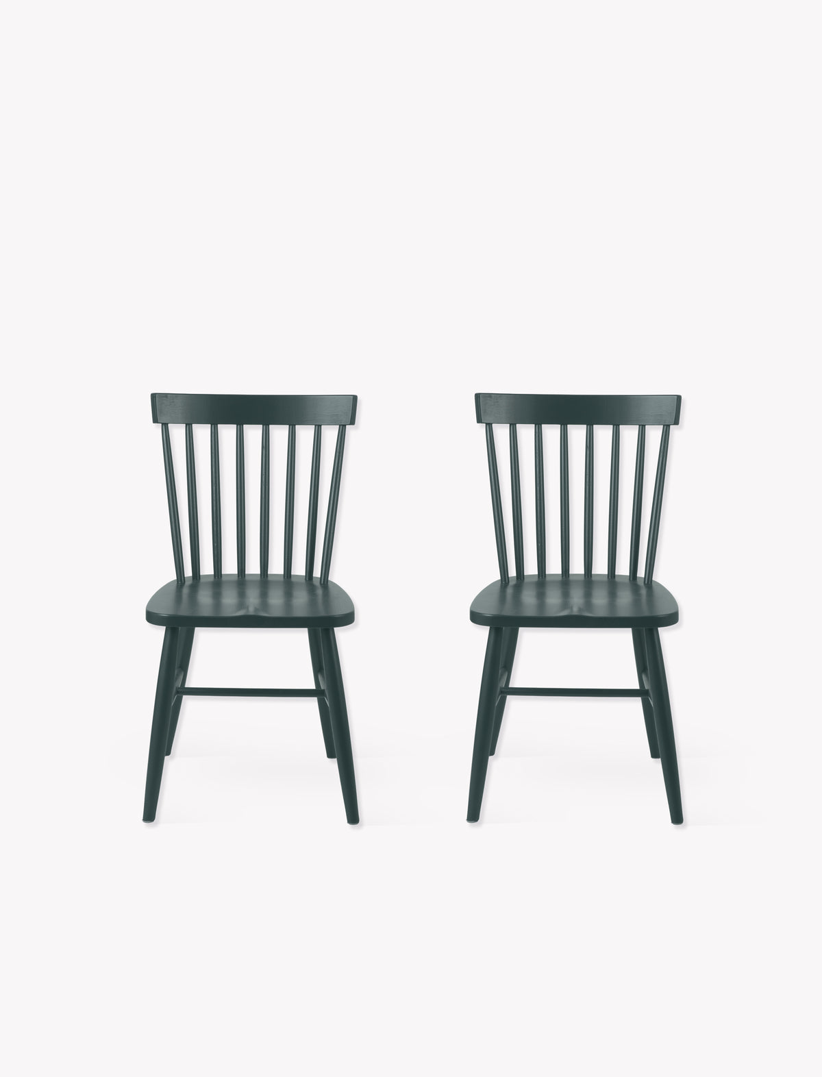Garden Trading Spindle Back Chair Beech Wood, Forest Green, Set of 2