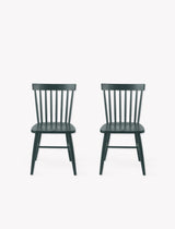 Garden Trading Spindle Back Chair Beech Wood, Forest Green, Set of 2