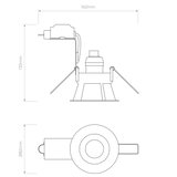 Astro Minima Round Fixed Matt White Interior Downlight