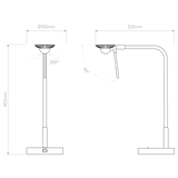 Astro Miura Desk Lamp Base USB Matt Gold Interior Table Light