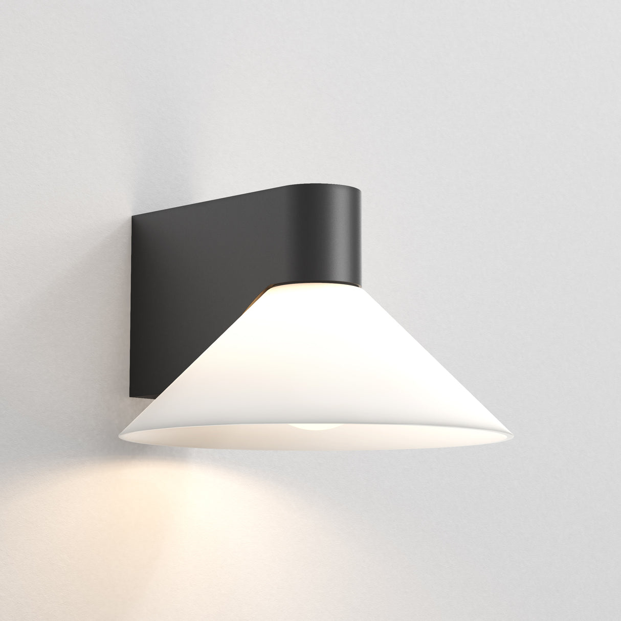 Astro Conic Matt Black Bathroom Wall Light