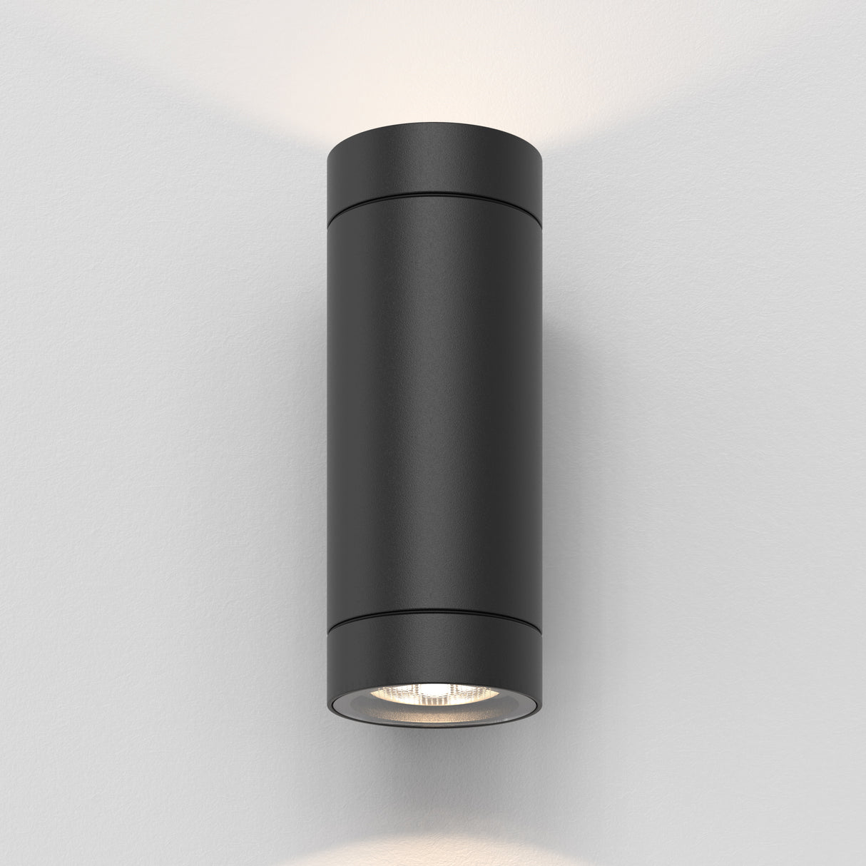 Astro Dartmouth Twin LED Textured Black Outdoor Wall Light