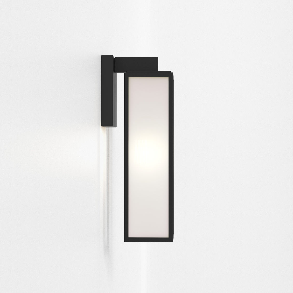 Astro Harvard Lantern Textured Black Outdoor Wall Light