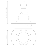 Astro Pinhole Slimline Round Flush Adjustable Fire-Rated Matt White Interior Downlight