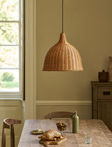 Garden Trading Mouldon Pendant Light Natural Rattan Large