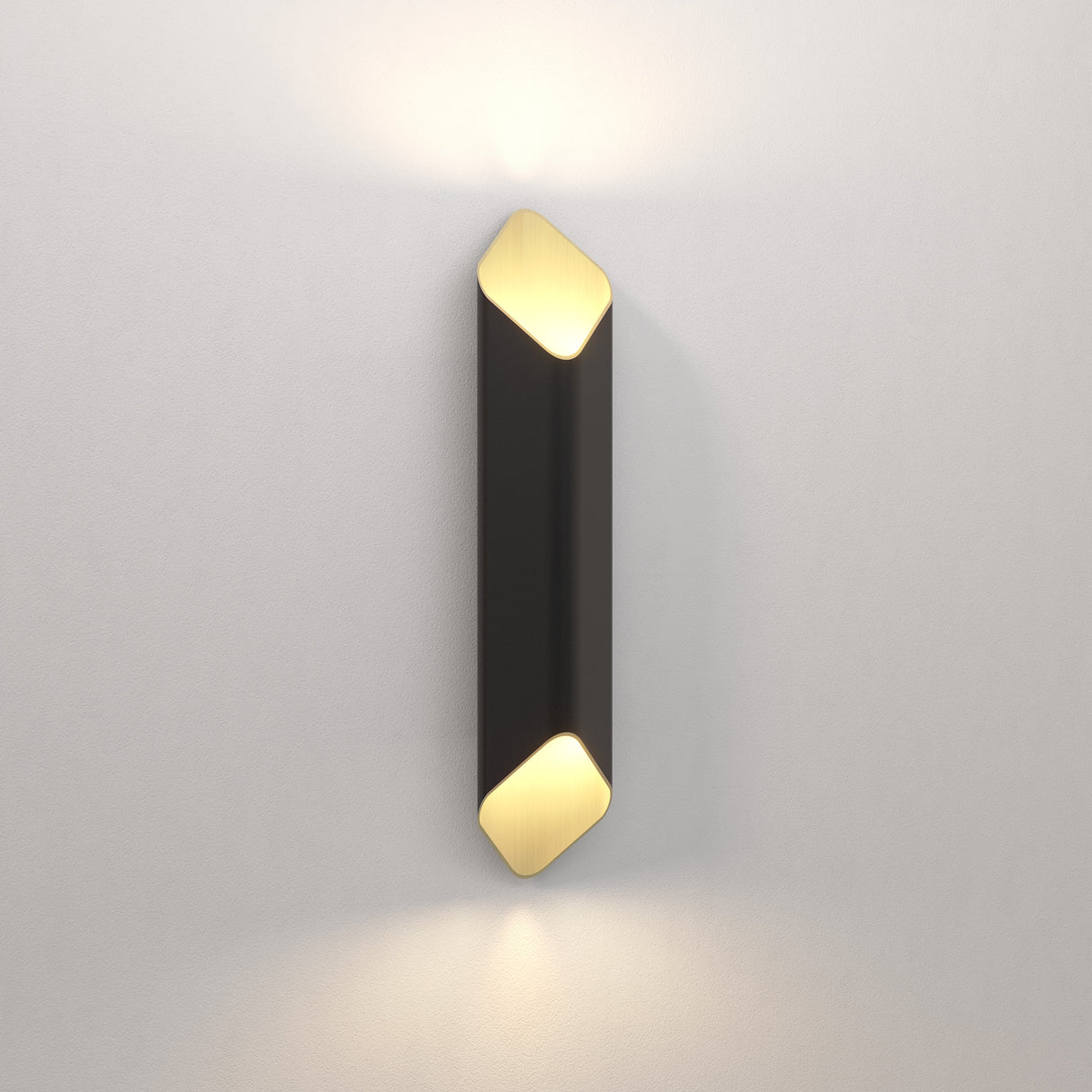Astro Ako 600 Phase Matt Black/Gold Interior Wall Light