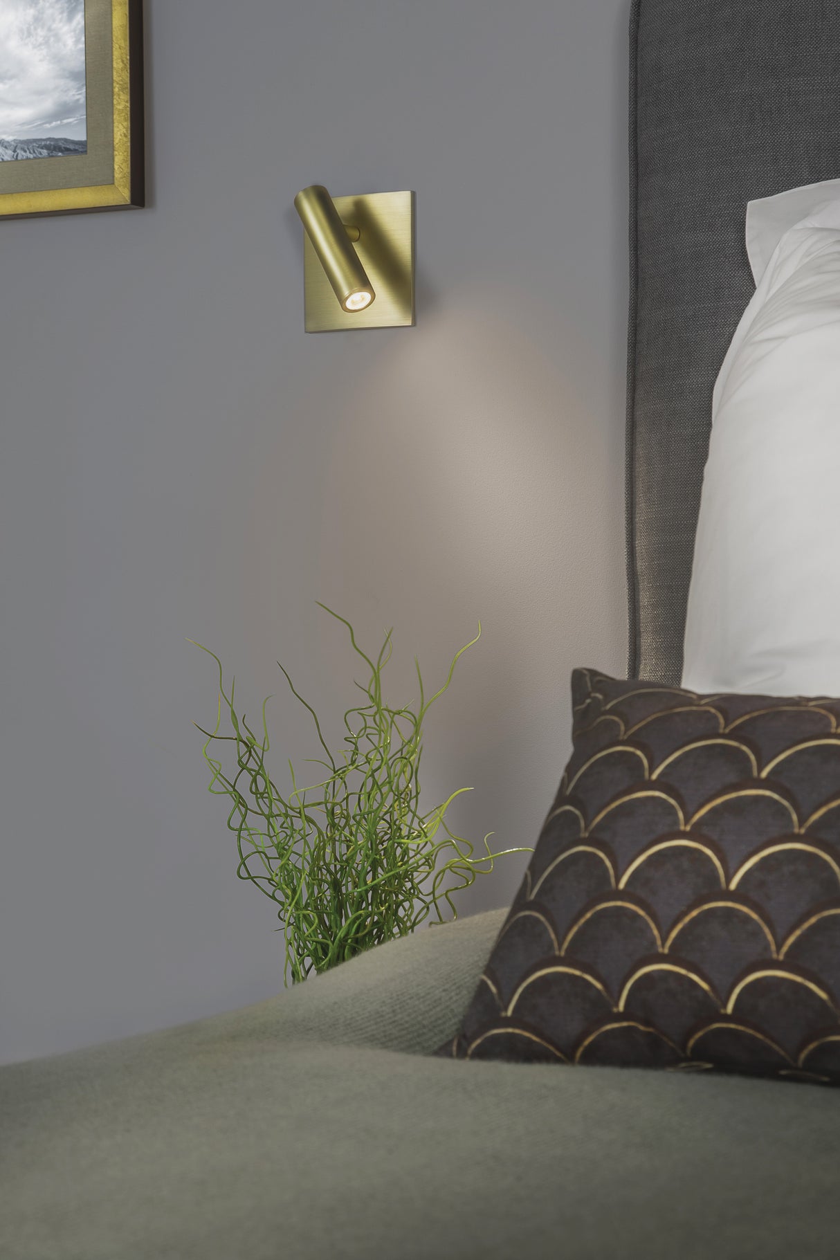 Astro Enna Recess Square Switched LED Matt Gold Interior Reading Light