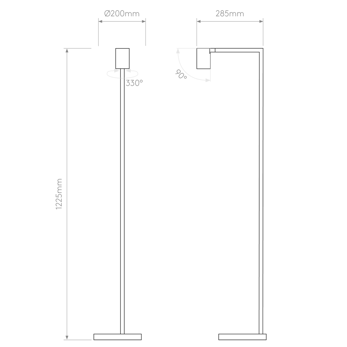 Astro Ascoli Floor Matt Nickel Interior Floor Light