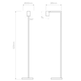 Astro Ascoli Floor Matt Nickel Interior Floor Light