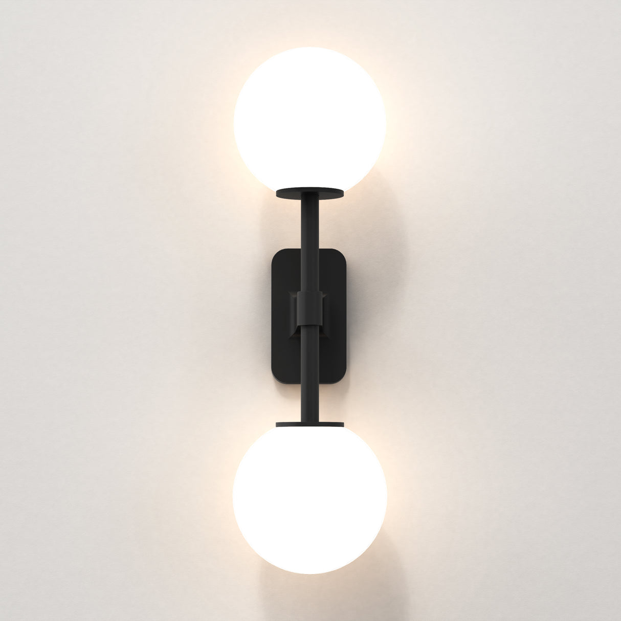 Astro Tacoma Twin Matt Black Bathroom Wall Light