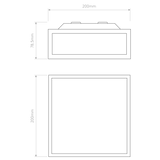 Astro Mashiko 200 Square Bronze Bathroom Ceiling Light