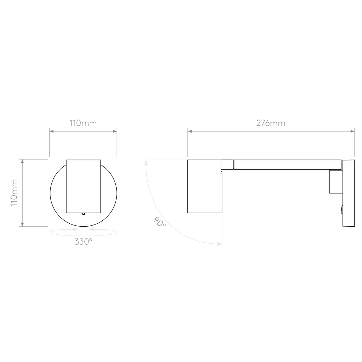 Astro Ascoli Swing Textured White Interior Reading Light