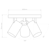 Astro Aqua Triple Round Matt White Bathroom Spotlight