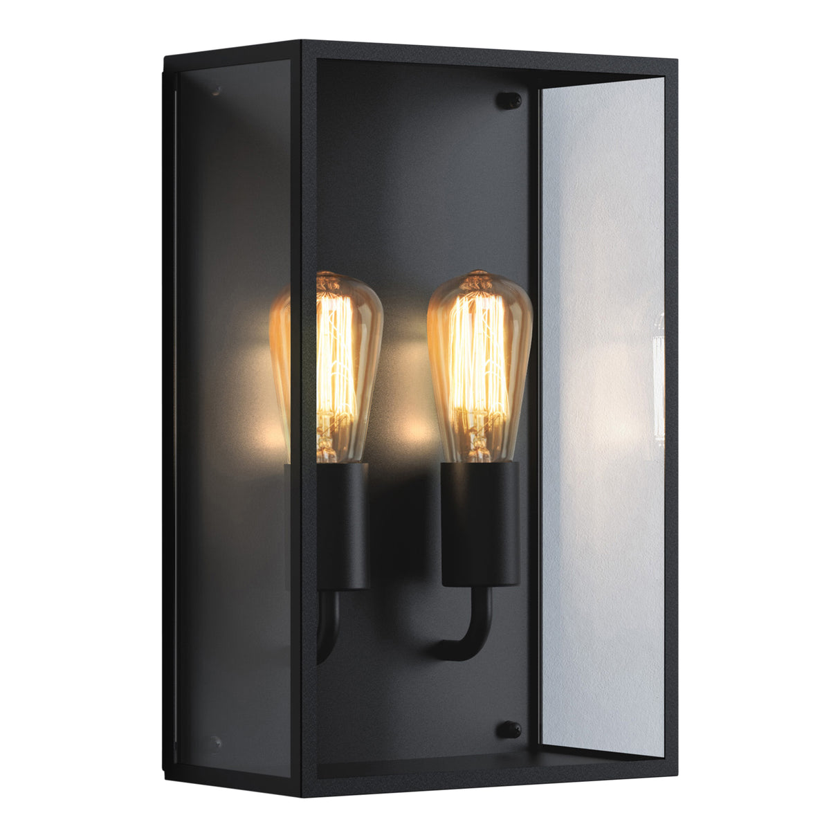 Astro Messina Twin Textured Black Outdoor Wall Light
