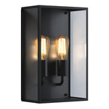Astro Messina Twin Textured Black Outdoor Wall Light