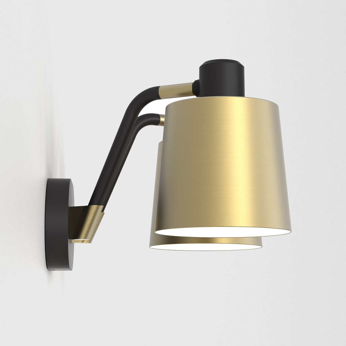 Astro Edward Twin Base Matt Black Interior Wall Light