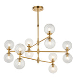 Amos Buckland 12 Light Chandelier Brushed Brass