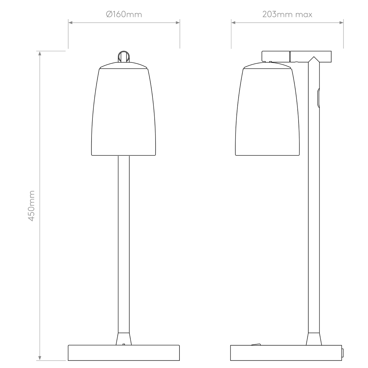 Astro Carlton Desk Matt White Interior Table Light