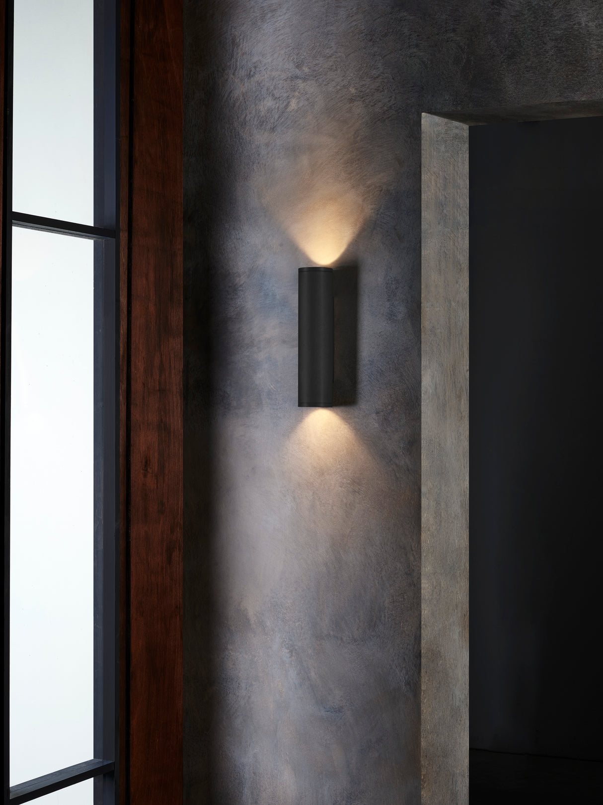 Astro Ava 300 Textured Black Outdoor Wall Light