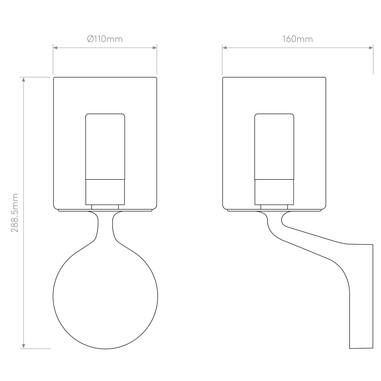 Astro Elena Matt Black Bathroom Wall Light